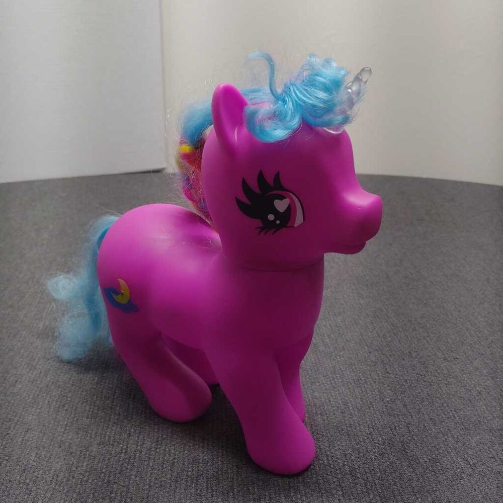 Walgreens Pink Unicorn Pony Toy Blue Mane Rainbow Tail Light Up Horn Fakie